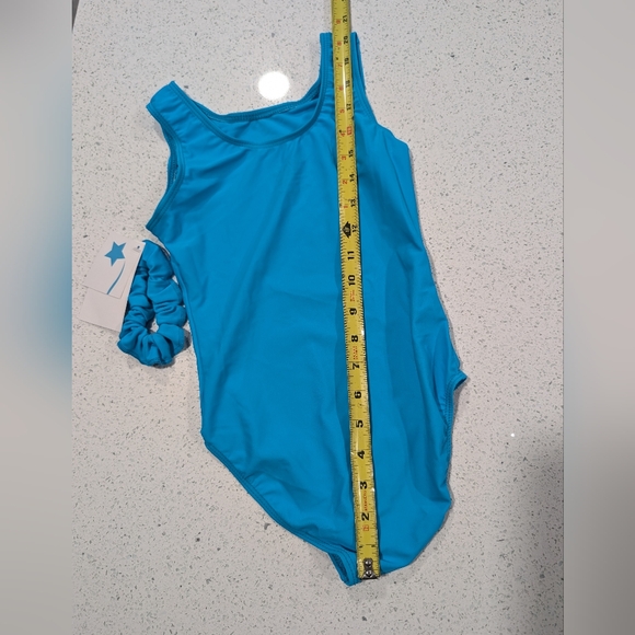 NEW $79 Destira TEAM Competition Gymnastics Leotard +SCRUNCHIE Seattle CM Medium - Picture 3 of 5